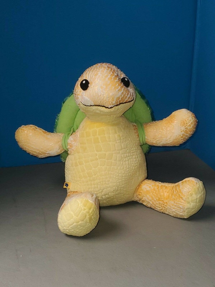 Build-A-Bear Workshop 17” YELLOW SEA TURTLE with Removable GREEN SHELL Plush